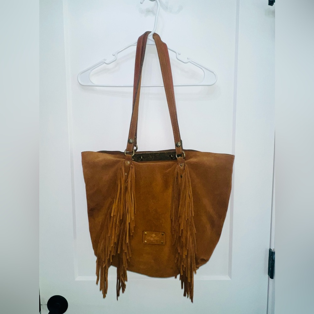 Patricia Nash suede fringe purse